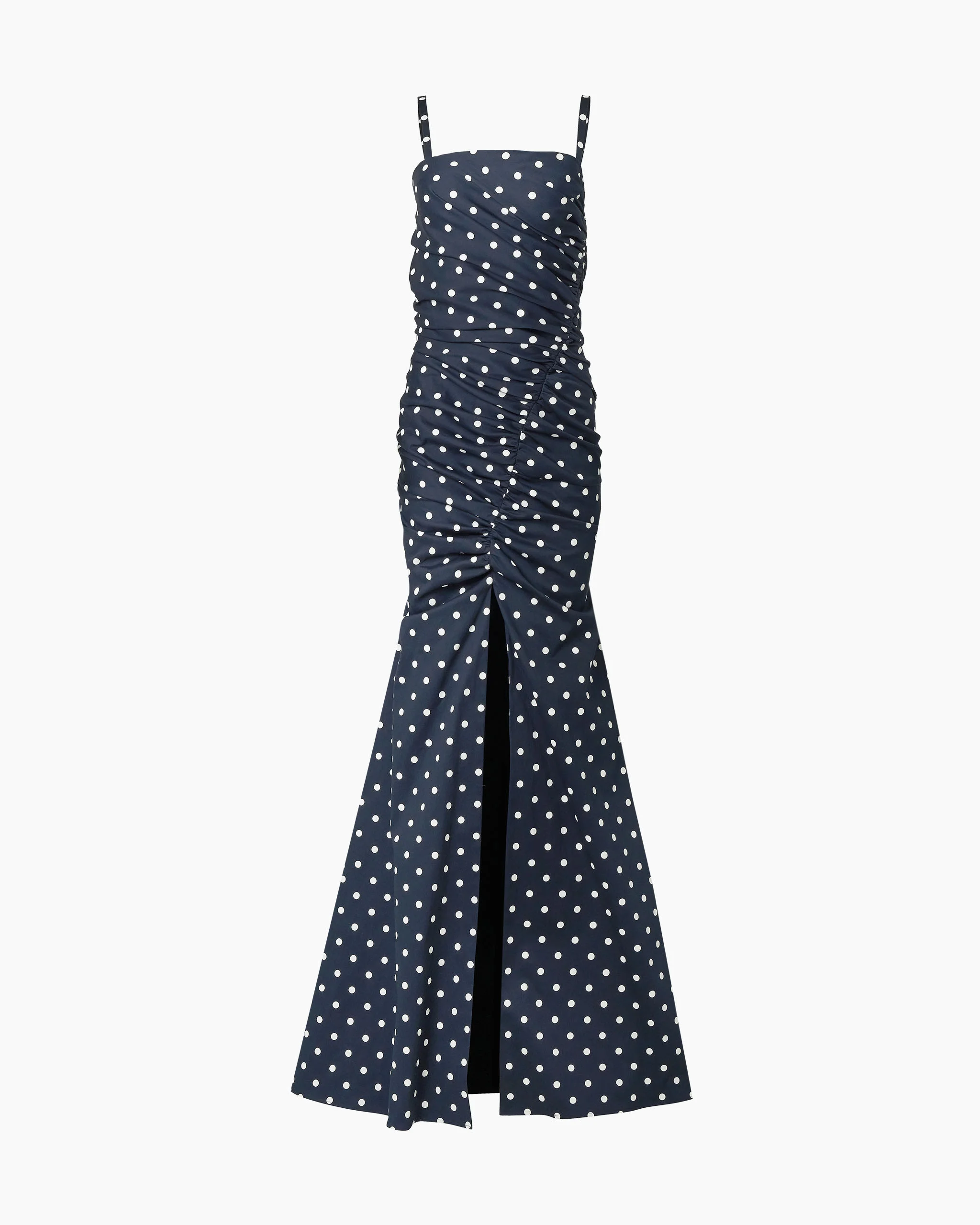 Polka Dot Ruched Gown - 1