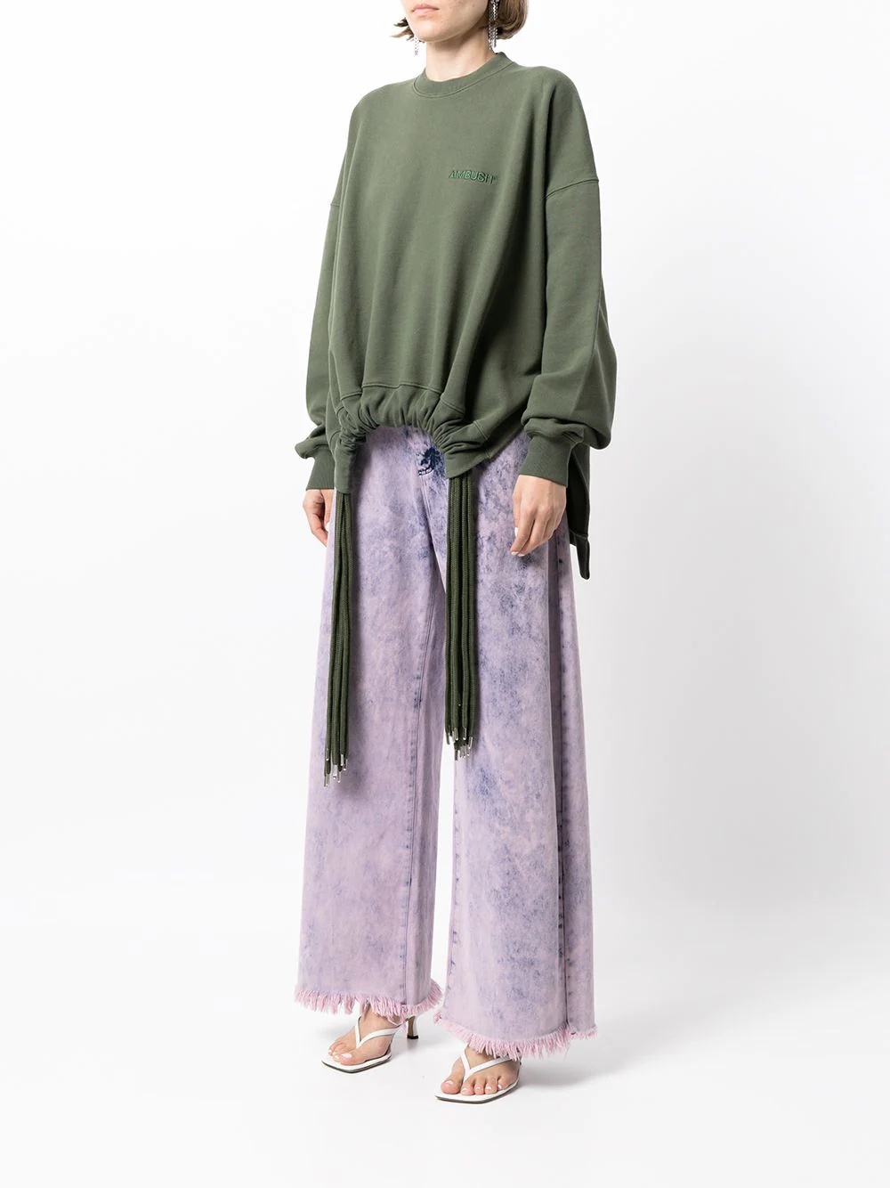 multi-cord crew-neck sweatshirt - 3
