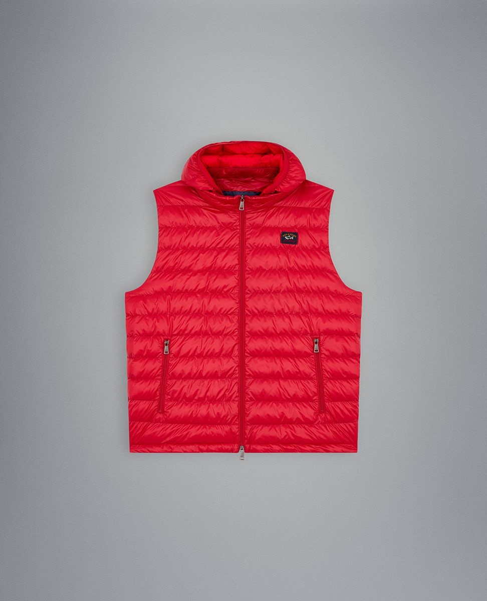 Ultralight down vest with detachable hood - 1