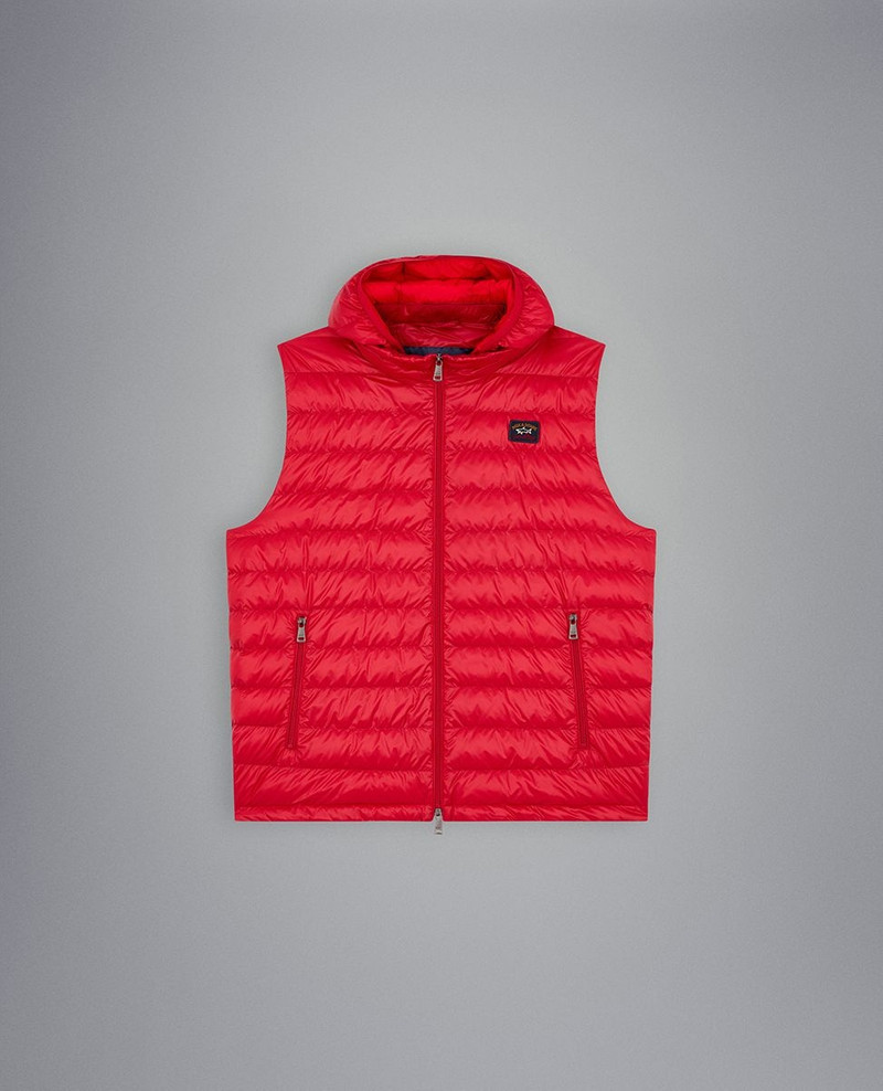 Ultralight down vest with detachable hood 1