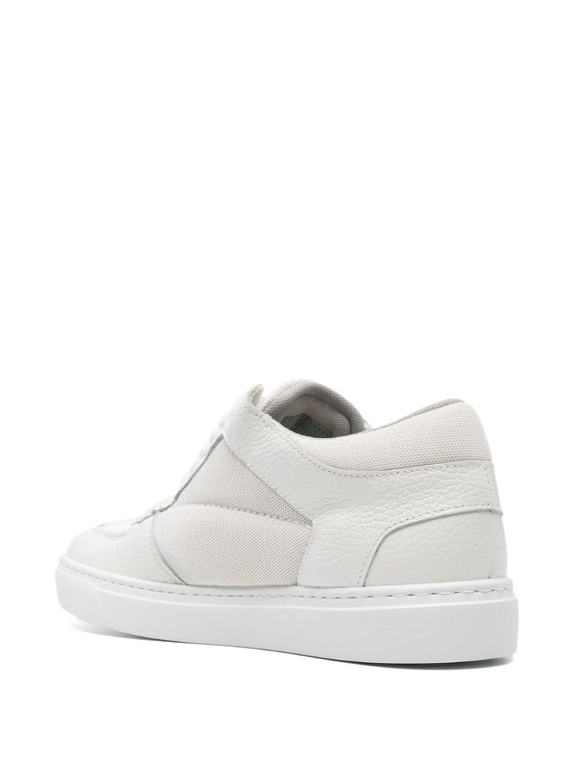 mesh-panels tonal leather sneakers 3