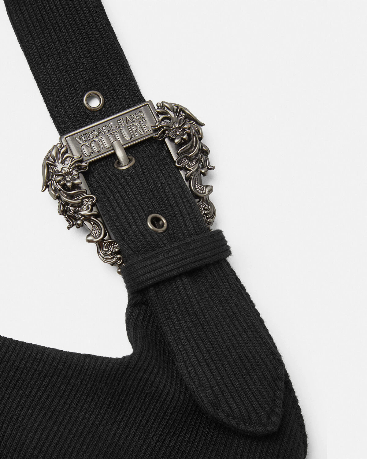 Baroque Buckle Ribbed Top - 4
