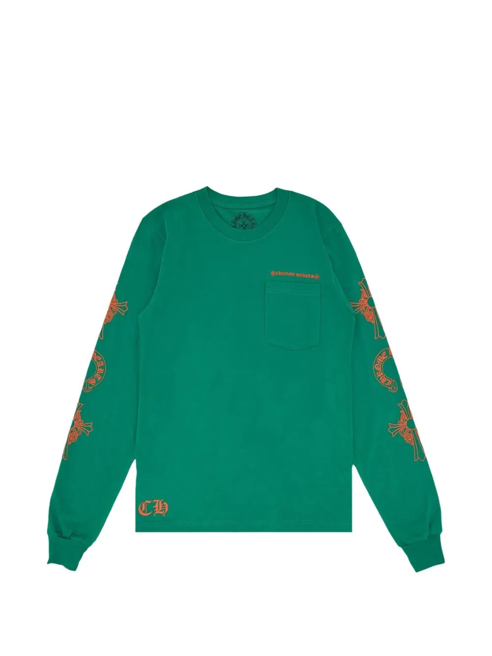 logo-embroidered long-sleeve T-shirt - 1