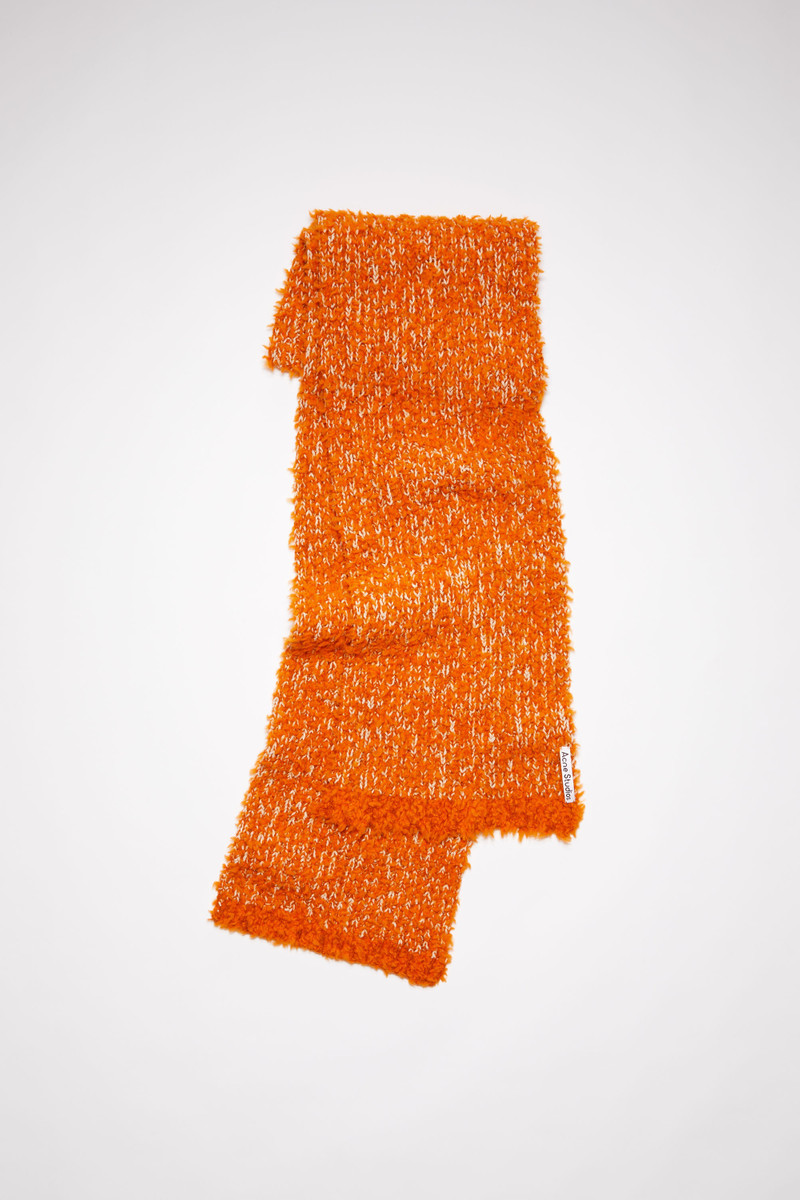 Tufted wool-blend scarf - Orange 1