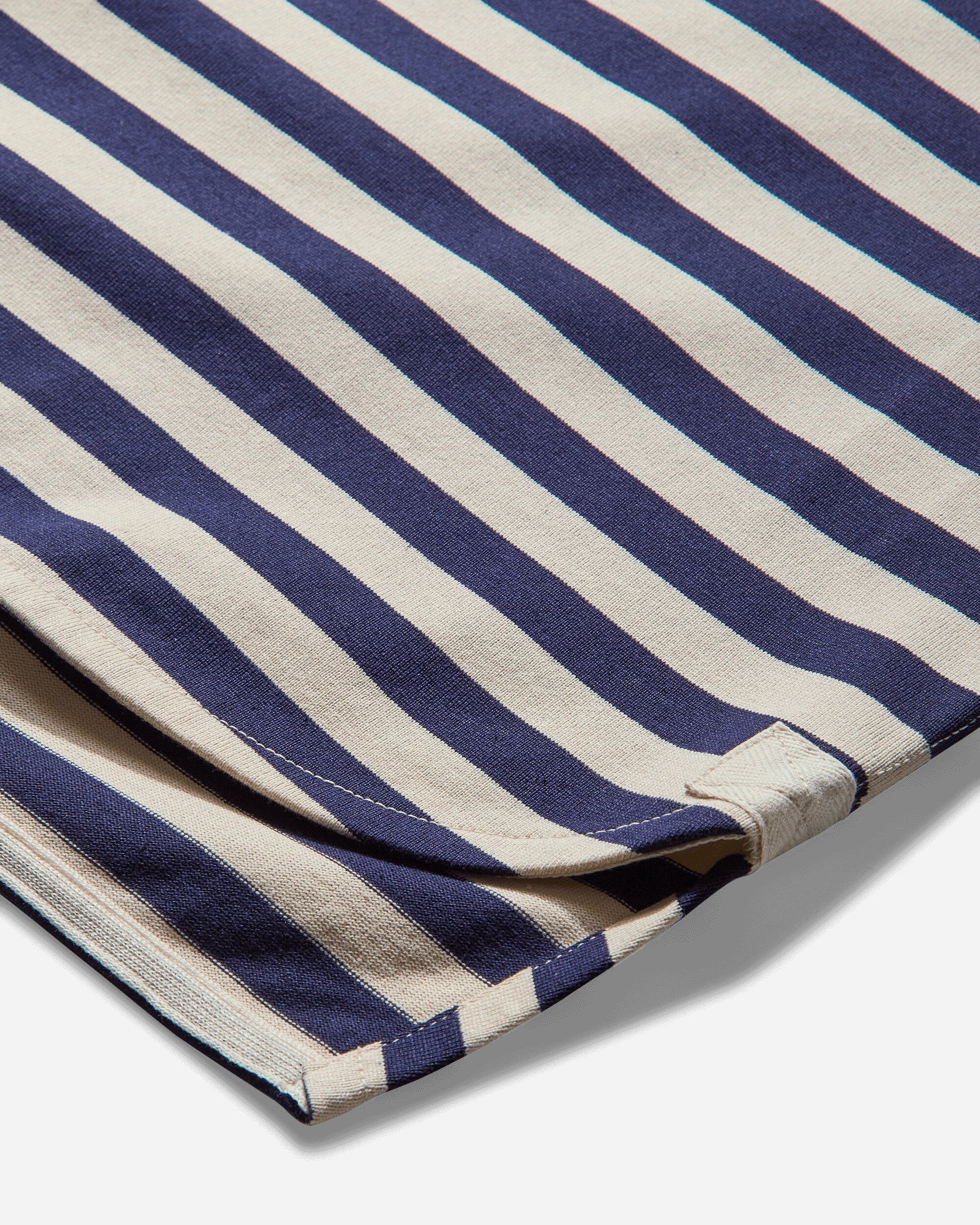 Men's Striped Longsleeve T-Shirt Off White / Navy - 4