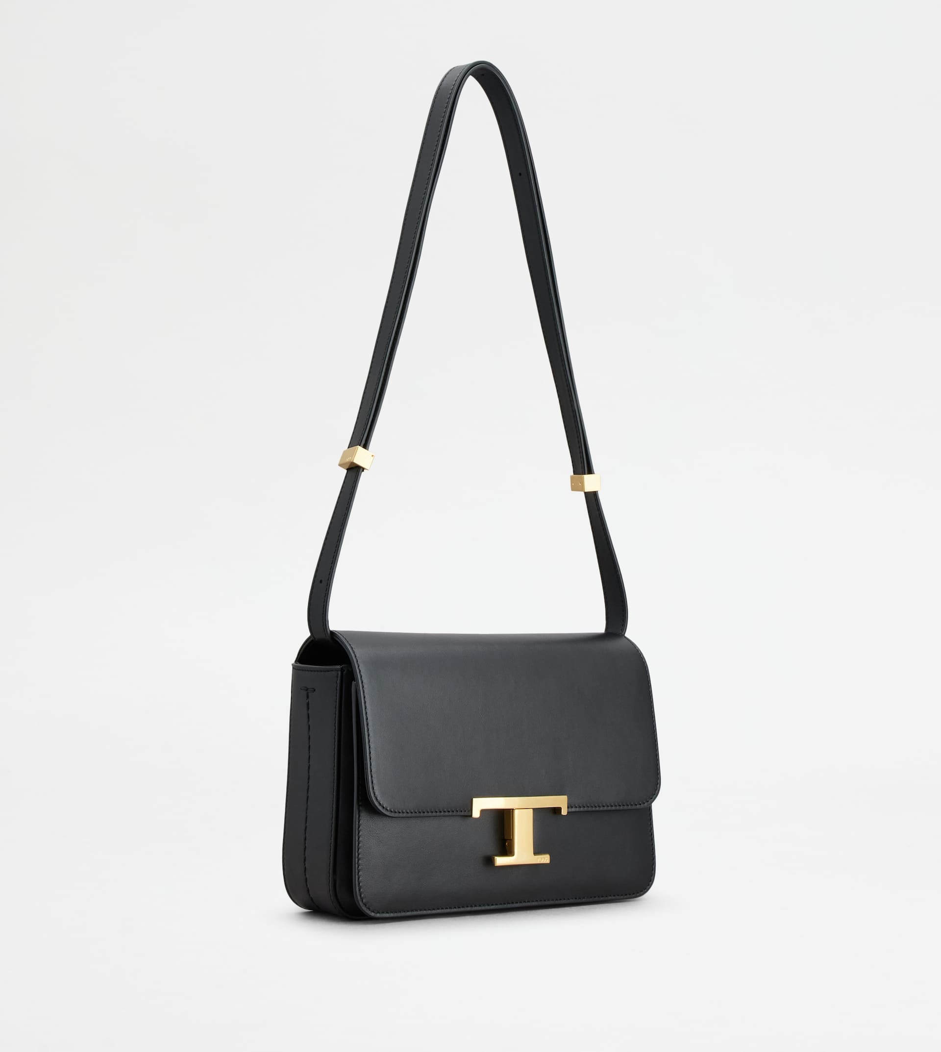 T TIMELESS CROSSBODY BAG IN LEATHER MINI - BLACK - 3