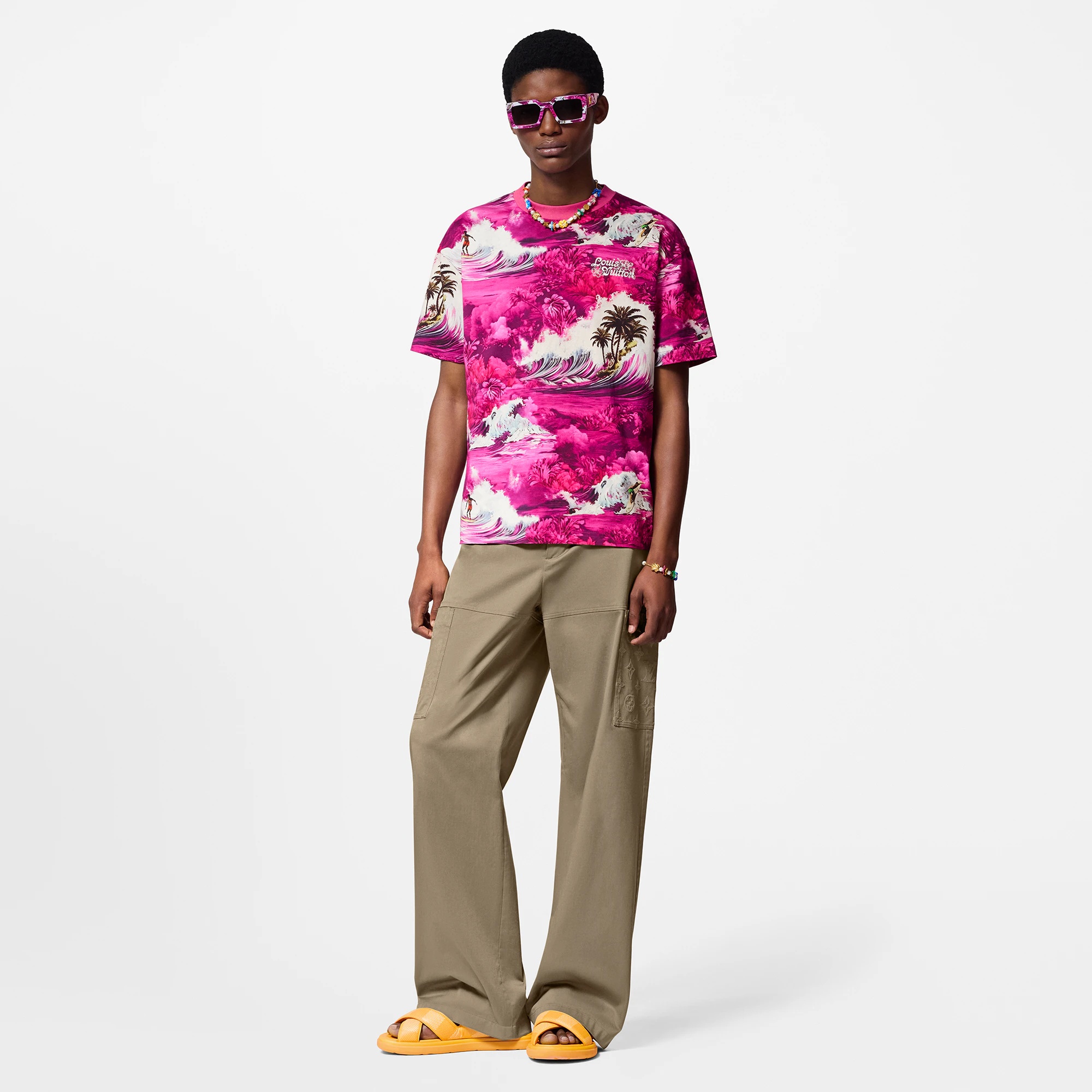 Printed Short-Sleeved Cotton T-Shirt - 4