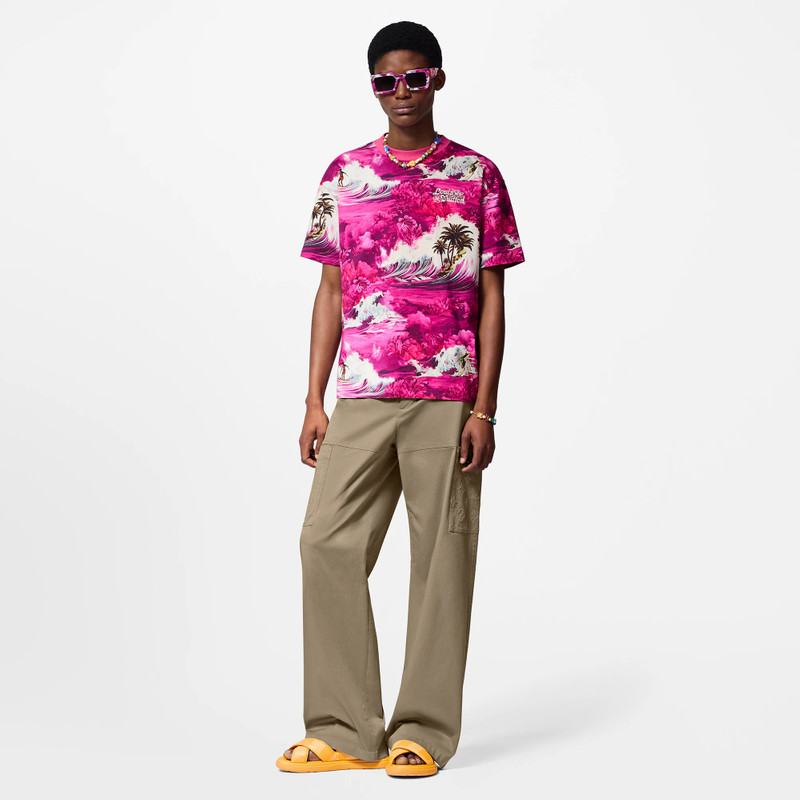 Louis Vuitton Printed Short-Sleeved Cotton T-Shirt outlook