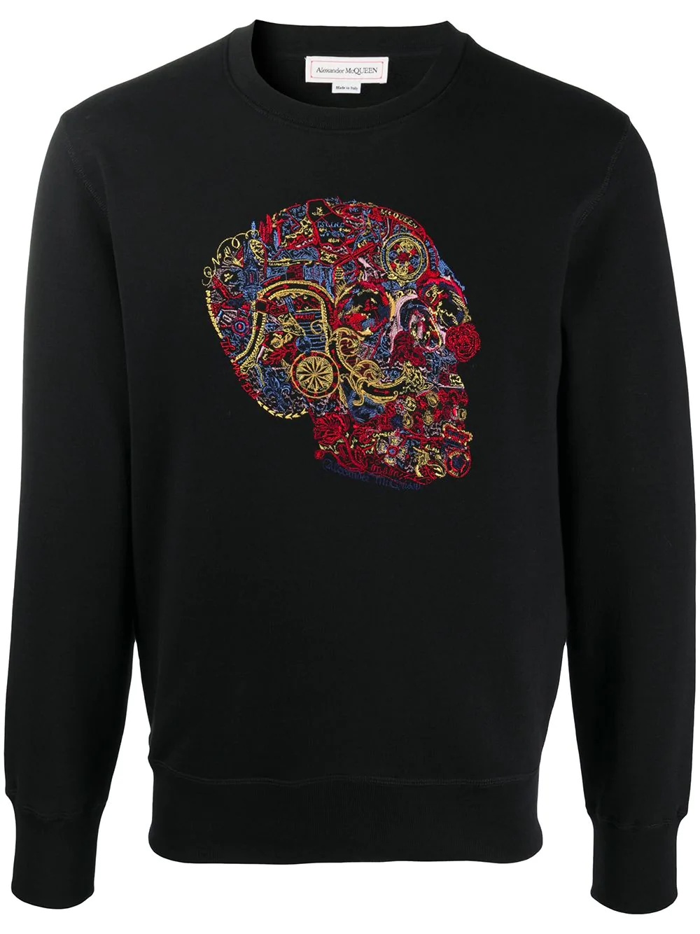 skull-embroidered sweatshirt - 1