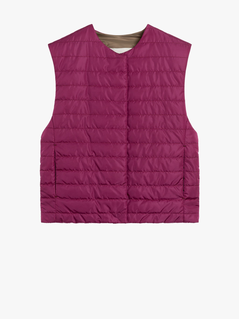 ISABEL BURGUNDY NYLON LINER VEST 1