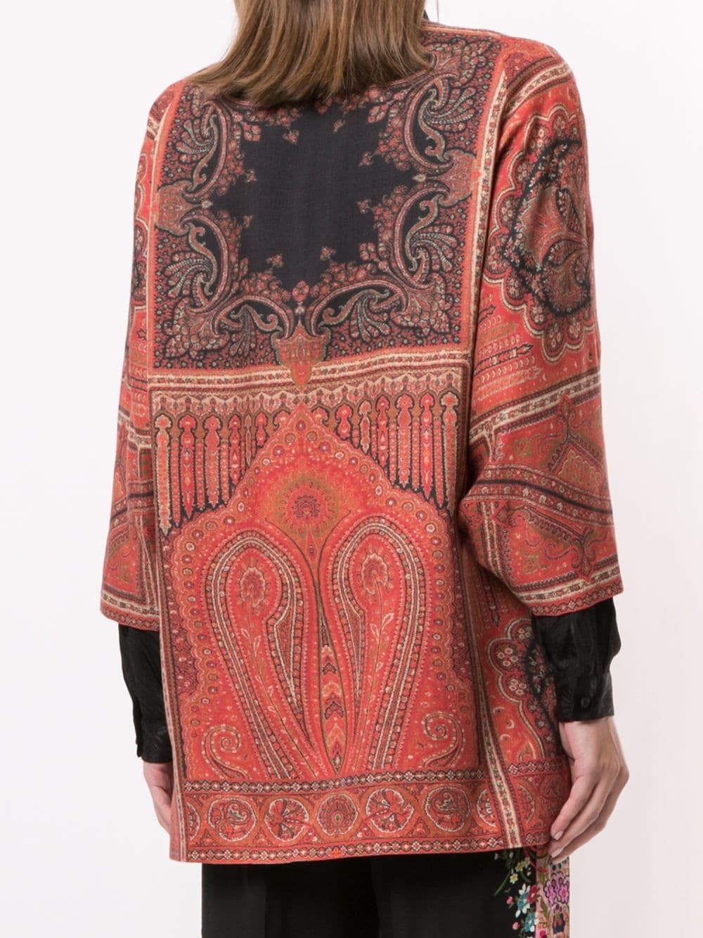 tie-fastening paisley cardigan - 4