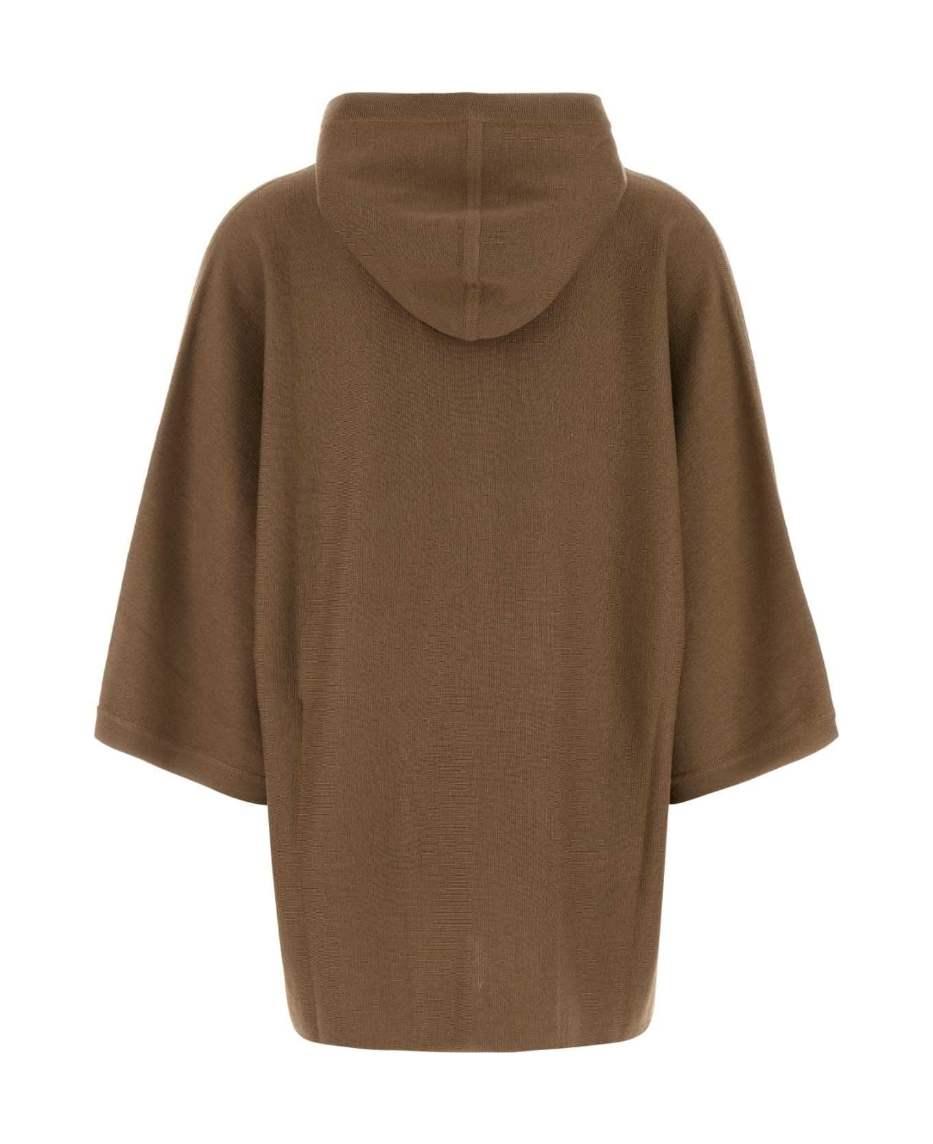 Brown Wool Aster Cardigan - 2