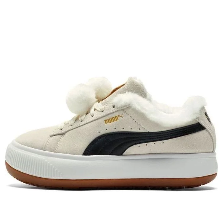 (WMNS) PUMA Suede Mayu 'Fur - Whisper White Black' 385265-01 - 1