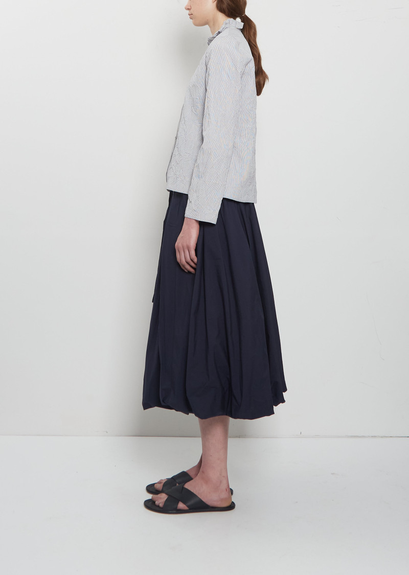 apuntob Crinkle Tafetta Ruffle Collar Jacket — Abyss outlook