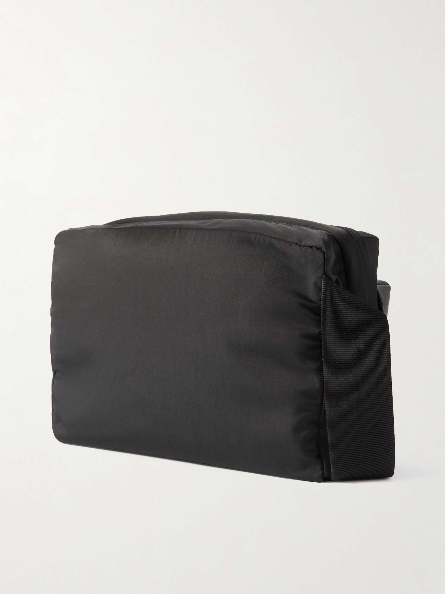 Leather-Trimmed Nylon Messenger Bag - 4