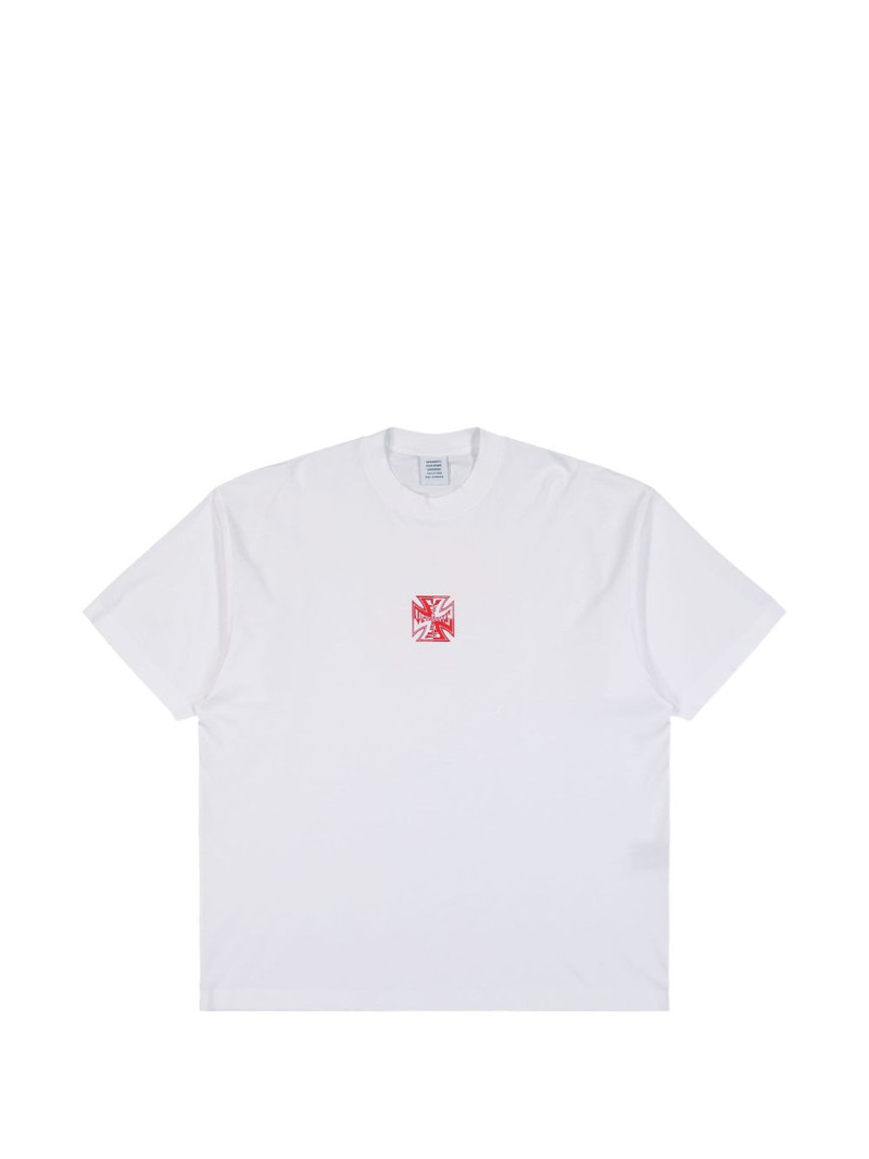 double biker cross-logo T-shirt 1