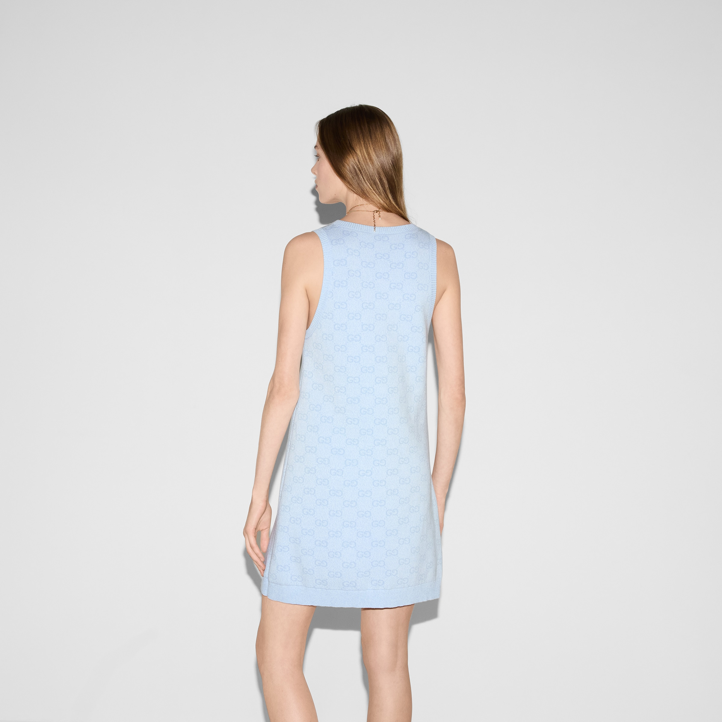 GG cotton jacquard mini dress - 4