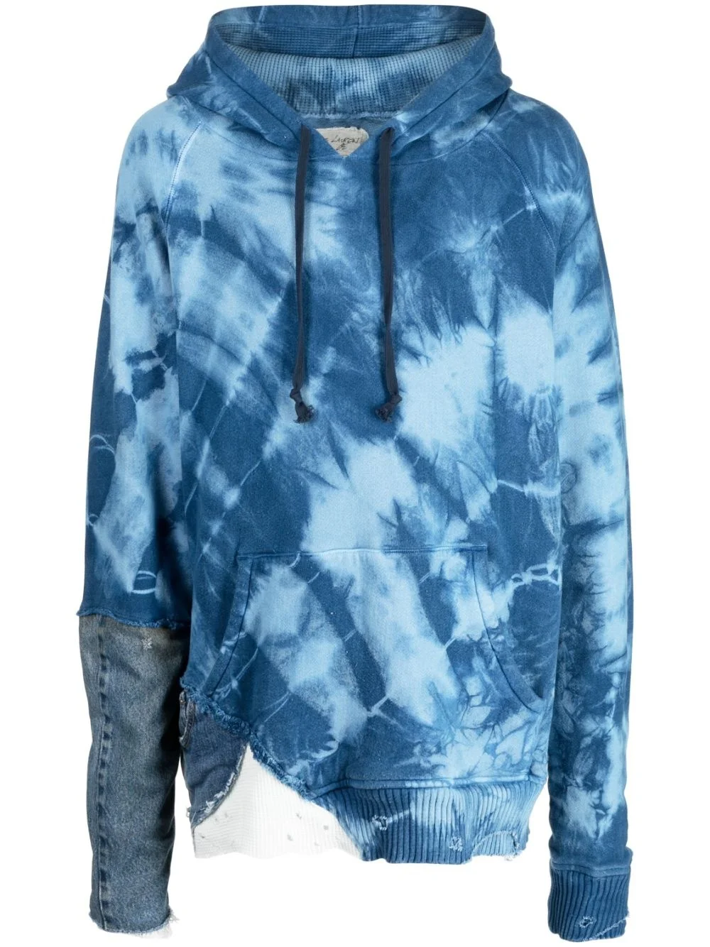 tie-dye pattern cotton hoodie - 1