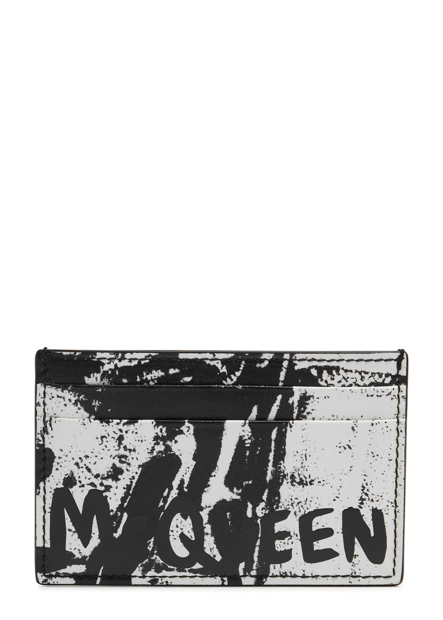 Logo printed leather card holder - 1