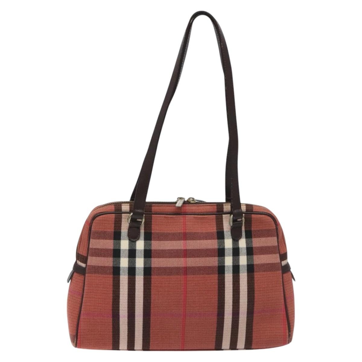 Burberry Nova Check Shoulder Bag Canvas Red - 13