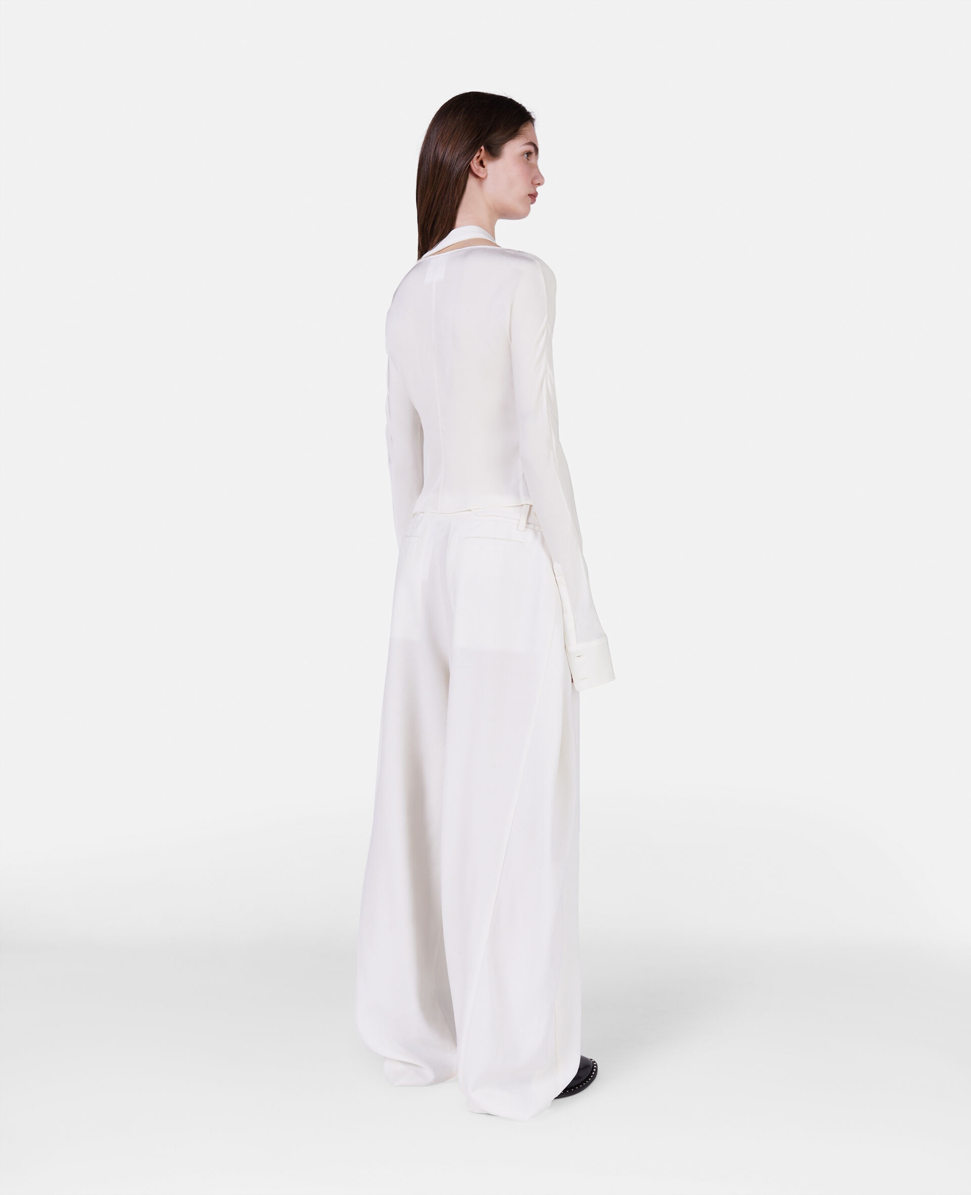 Asymmetric Seam Cut-Out Shirt - 3