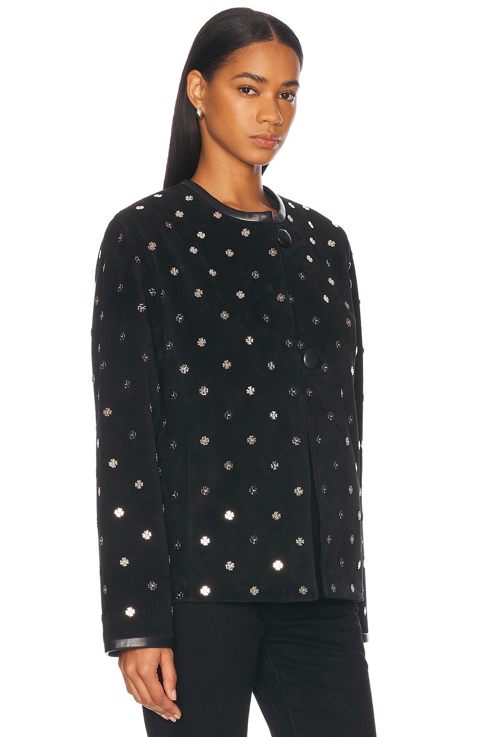 Clover Charm Suede Jacket - 3