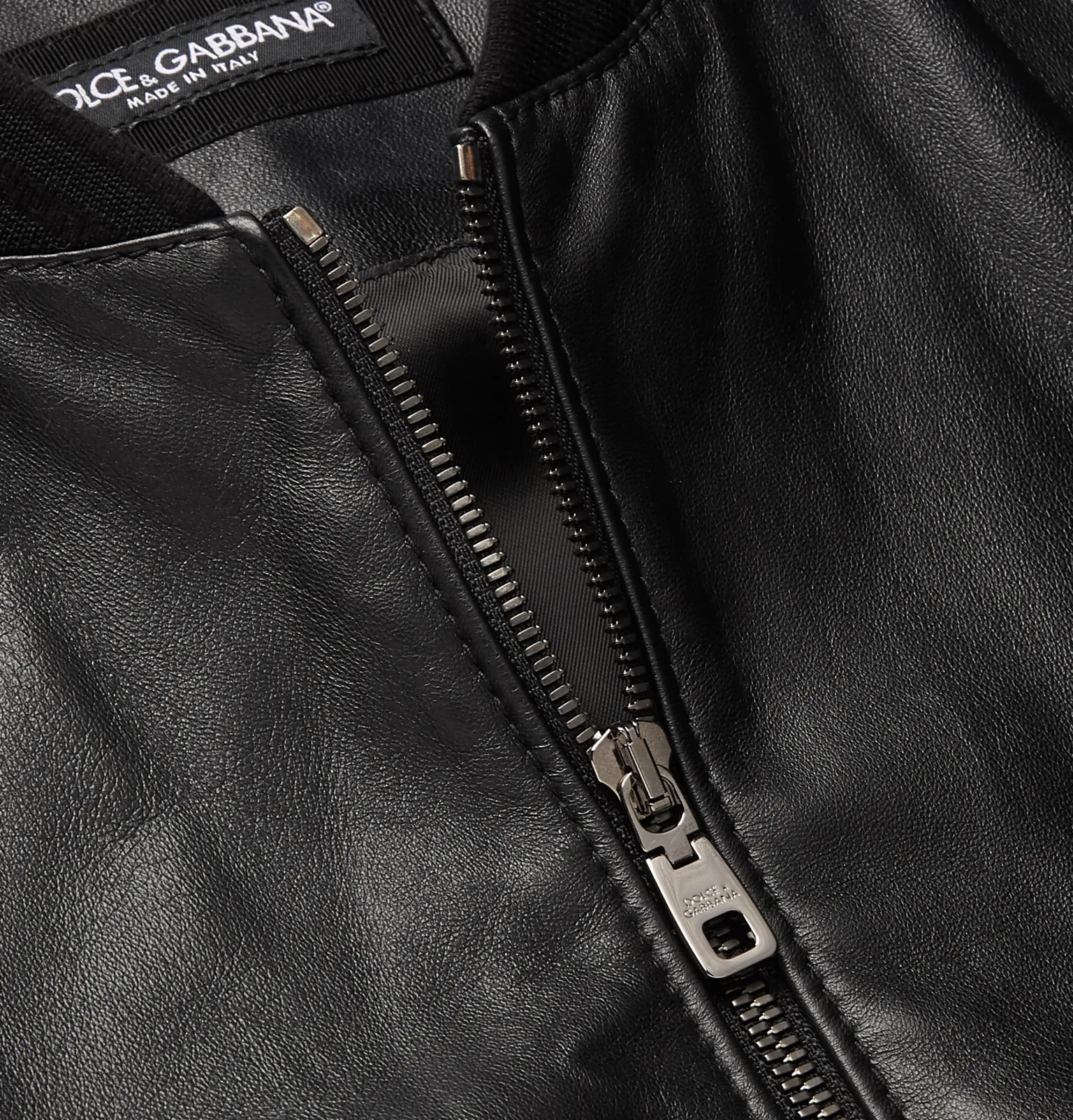 Leather Bomber Jacket - 6