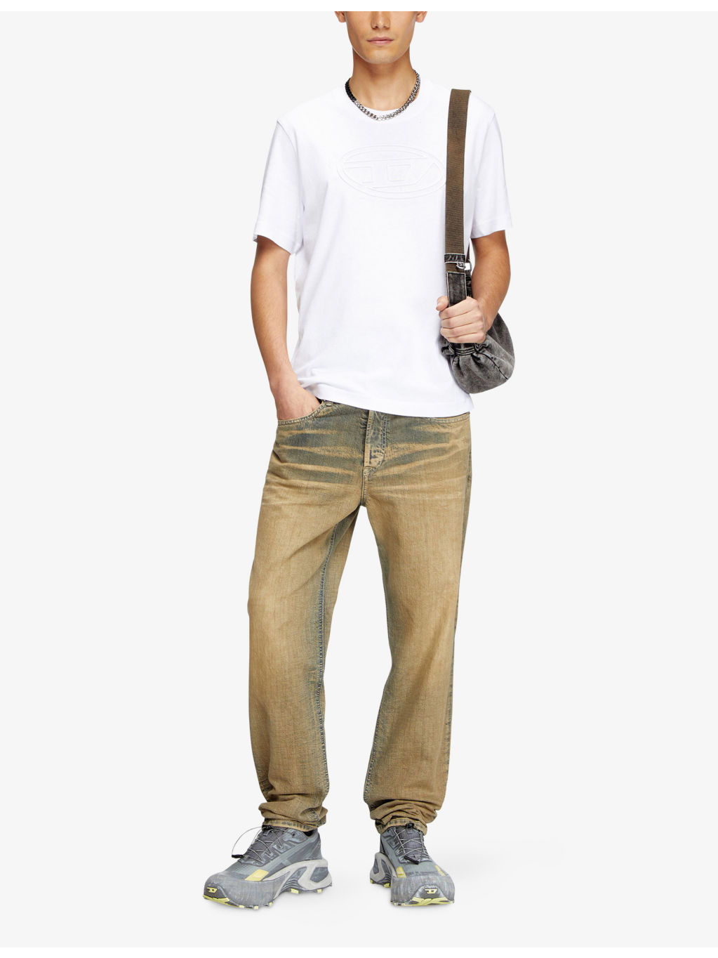 T-Adjust-Bigoval Brand-Embossed Cotton-Jersey T-Shirt - 2