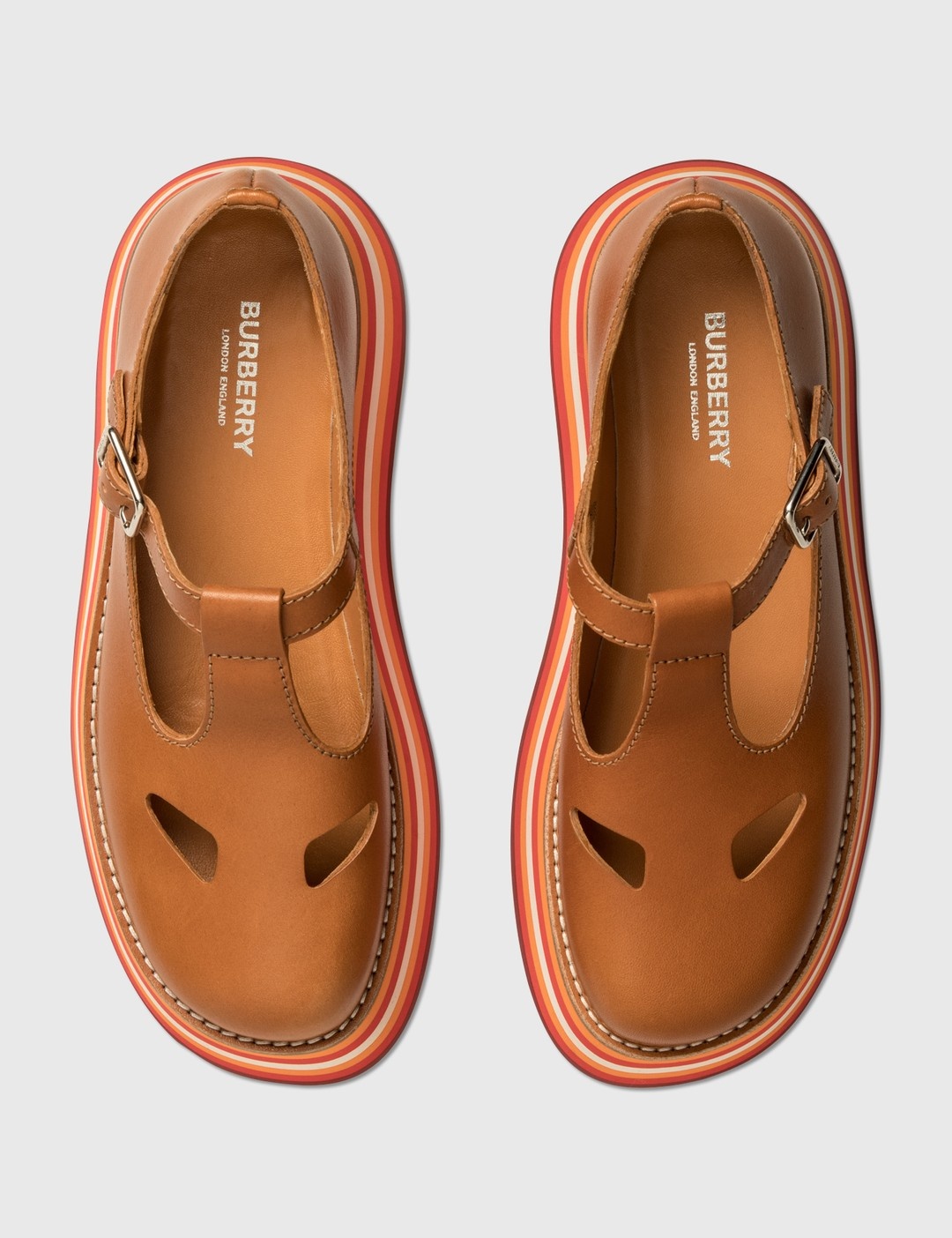 SMOOTH LEATHER T-BAR SHOES - 3