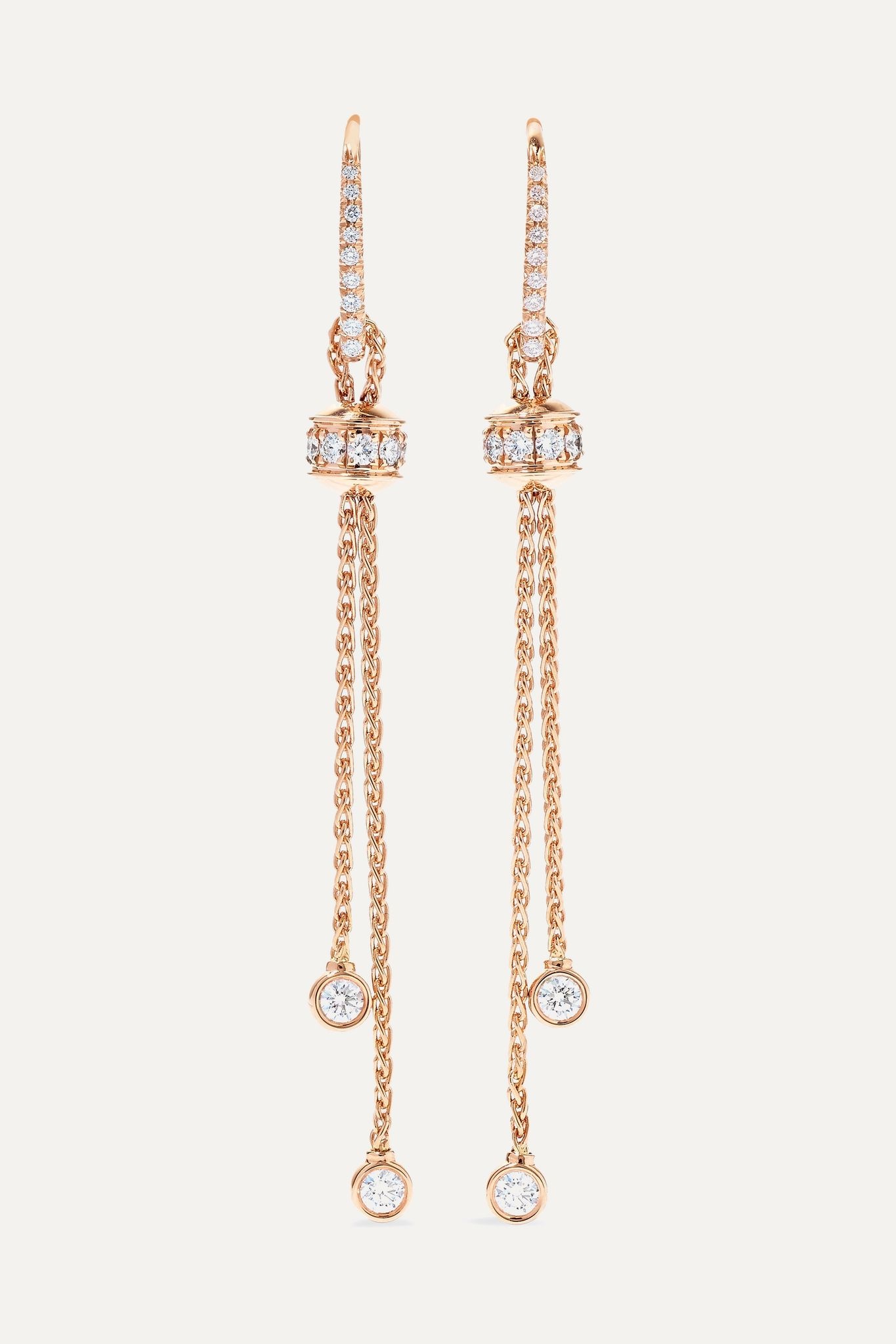 Possession 18-karat rose gold diamond earrings - 1