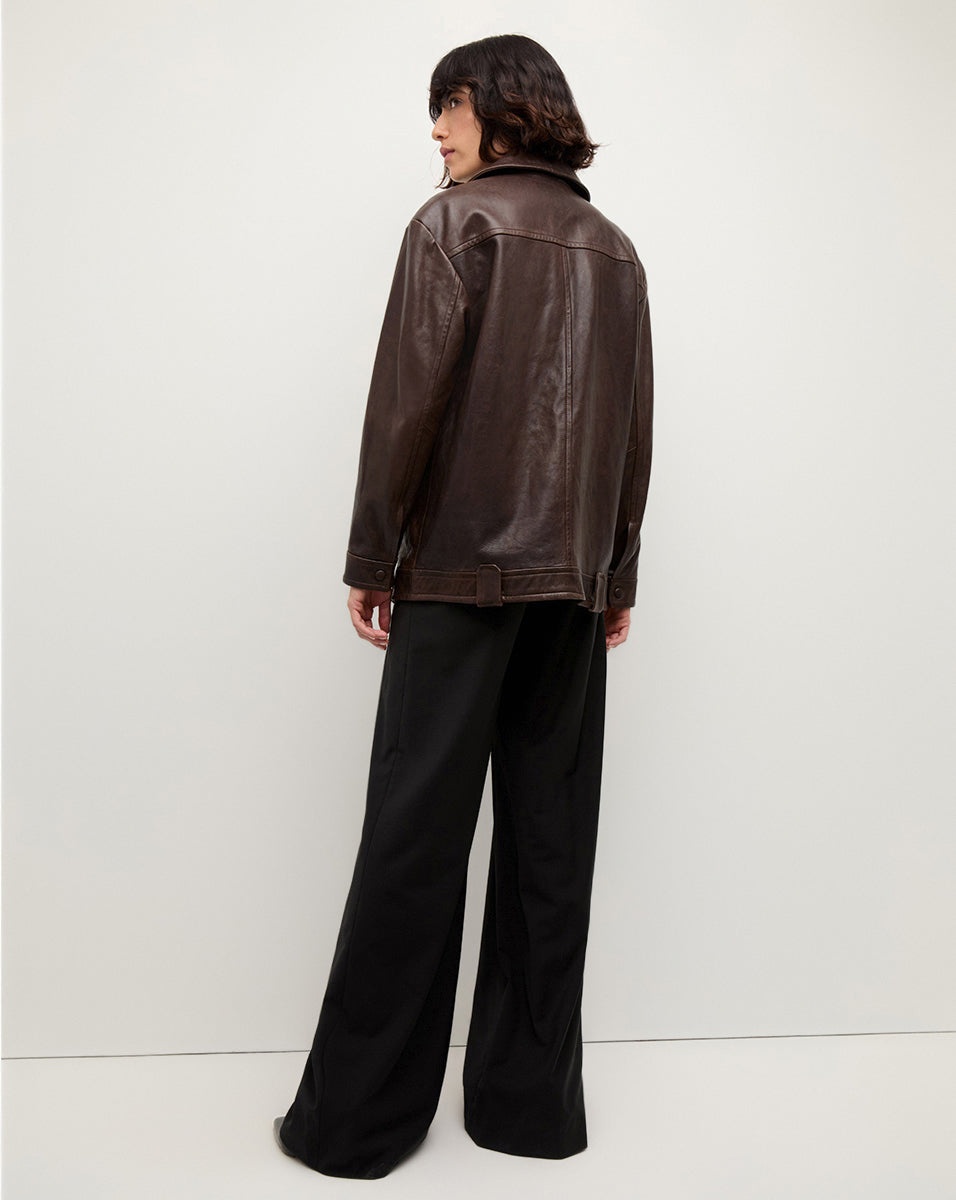 THANDIE LEATHER DICKEY JACKET - 6