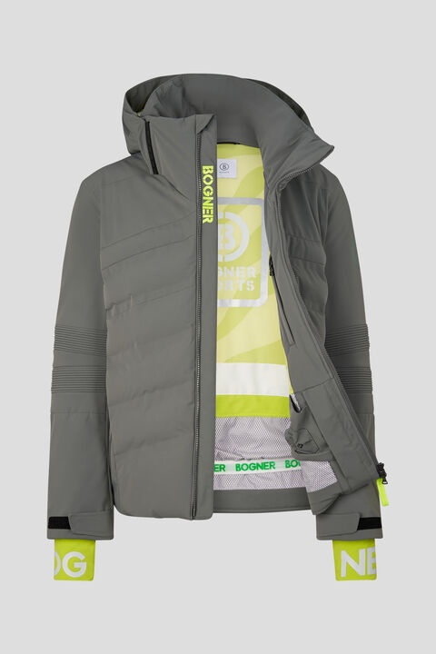 Henrik Ski jacket in Gray/Neon yellow - 2