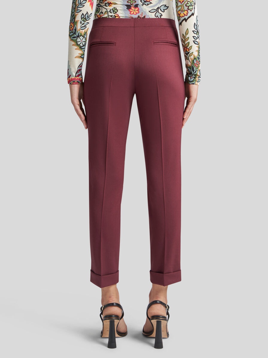 CROPPED STRETCH WOOL TROUSERS - 4