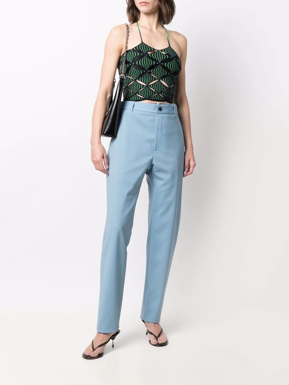 panelled tailored trousers - 3