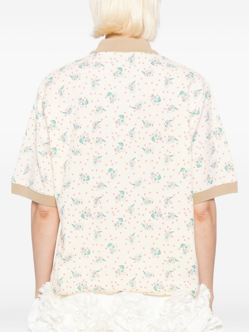 bunny-print polo shirt - 4