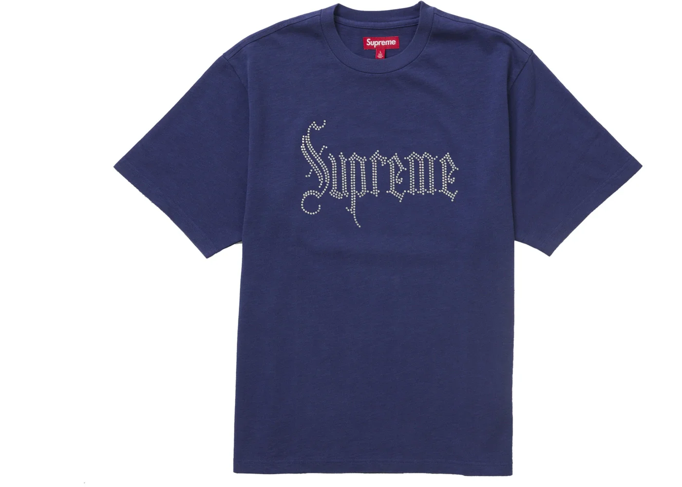 Supreme Rhinestone S/S Top Navy - 1
