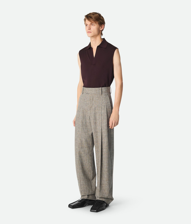 Bottega Veneta Fleck Viscose Straight Trousers outlook