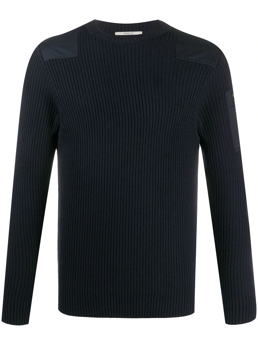 long sleeve contrast patch jumper - 1