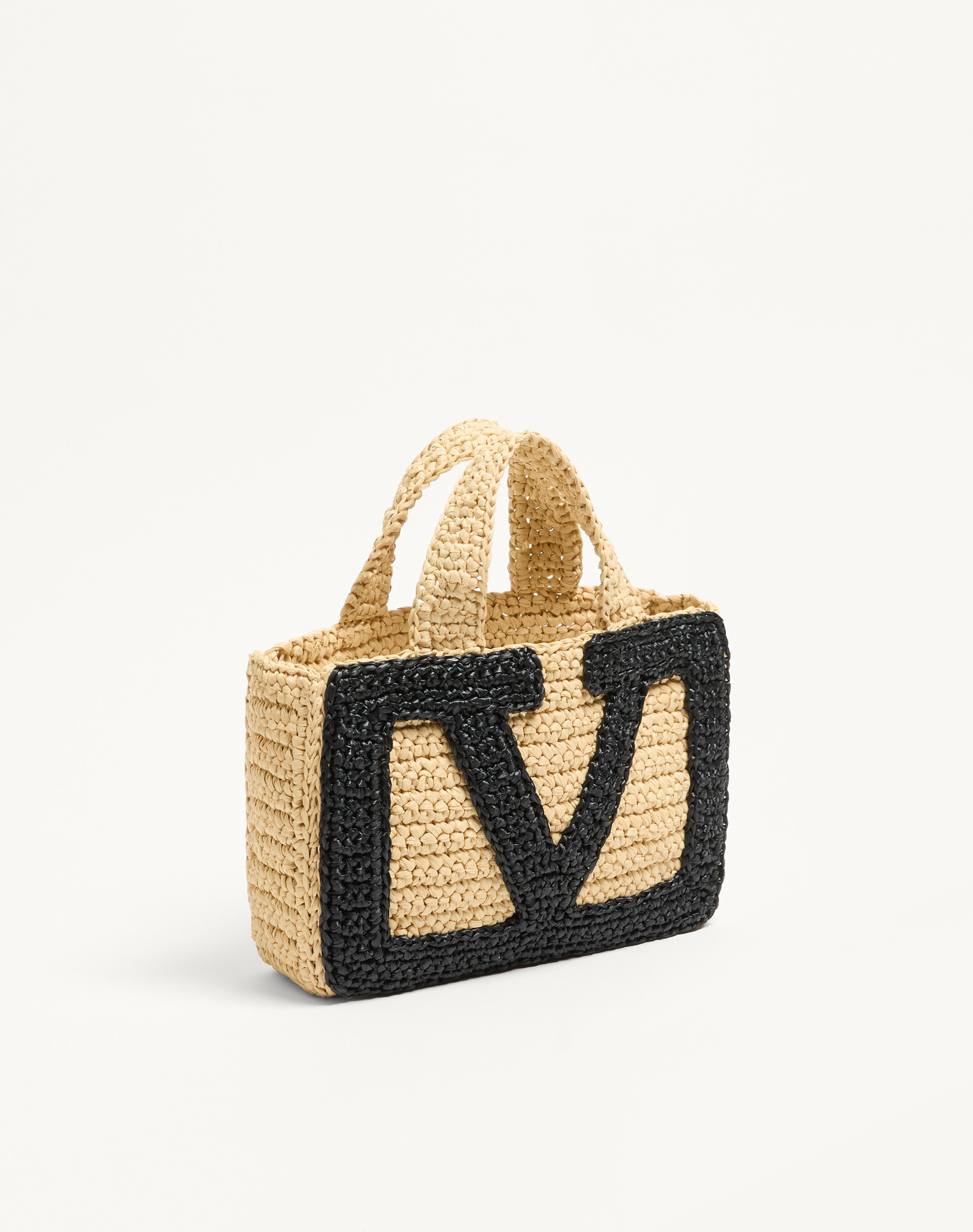 VALENTINO GARAVANI VIVA SUPERSTAR SMALL SYNTHETIC RAFFIA SHOPPING BAG - 3