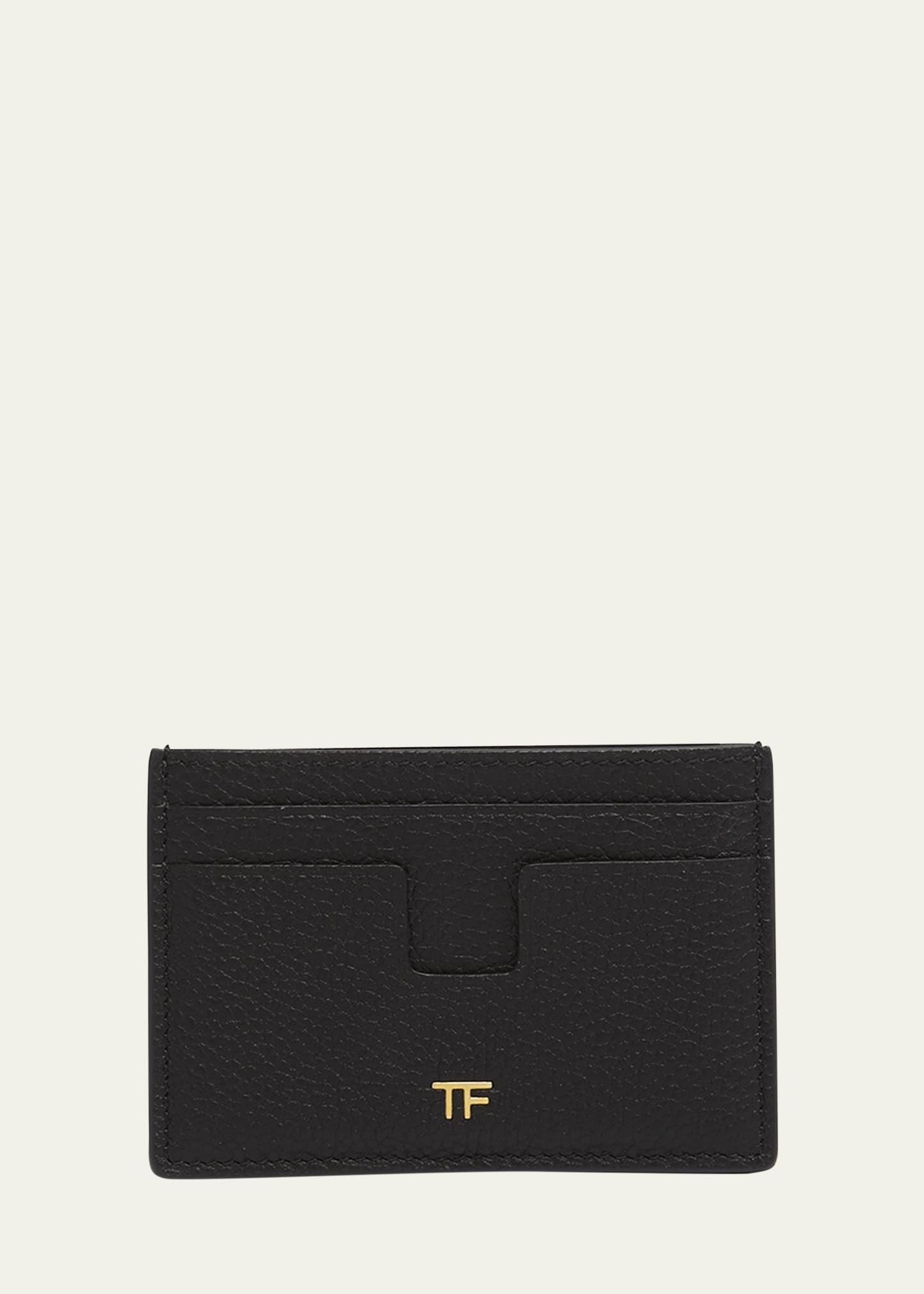 TF Card Holder in Grained Leather - 1