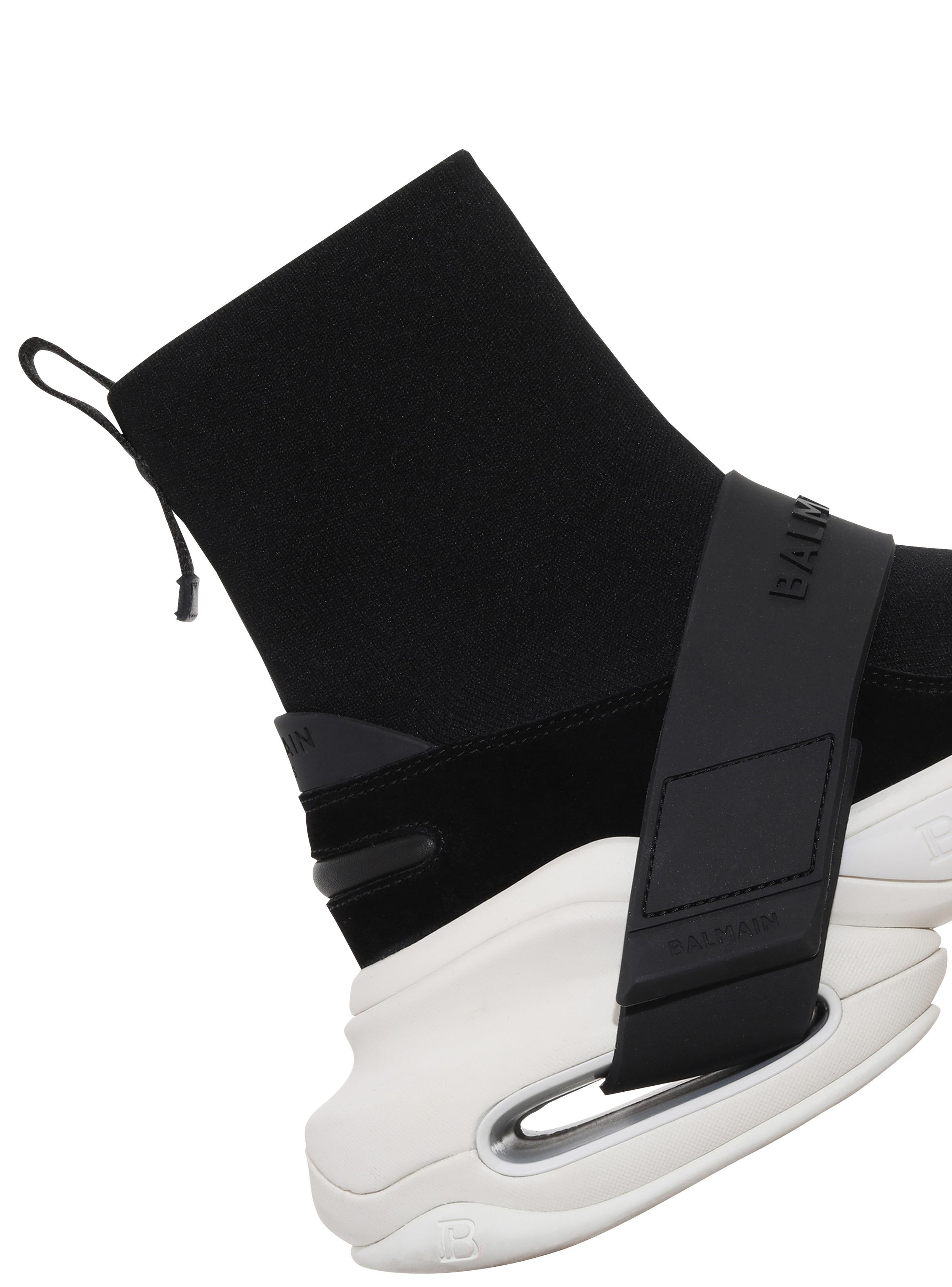 Suede and knit B-Bold sneakers with straps - 5