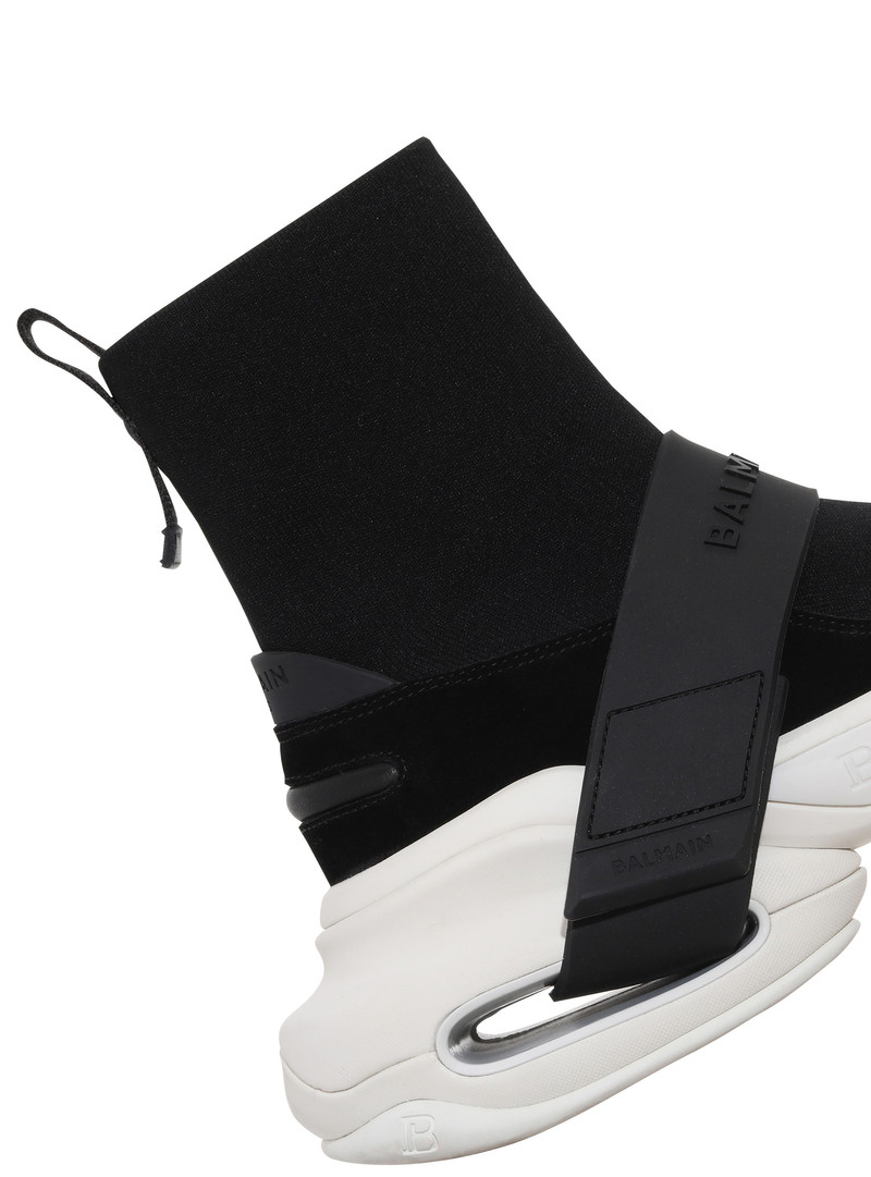 Suede and knit B-Bold sneakers with straps 5