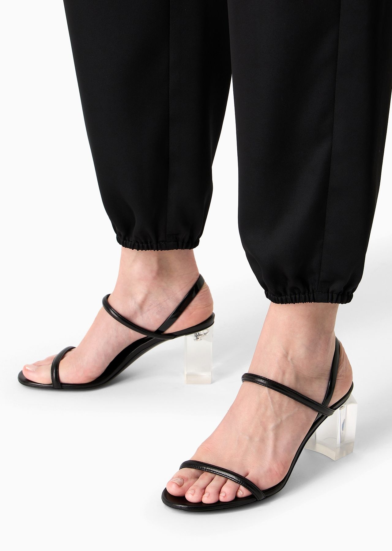 Nappa leather high-heeled sandals - 6