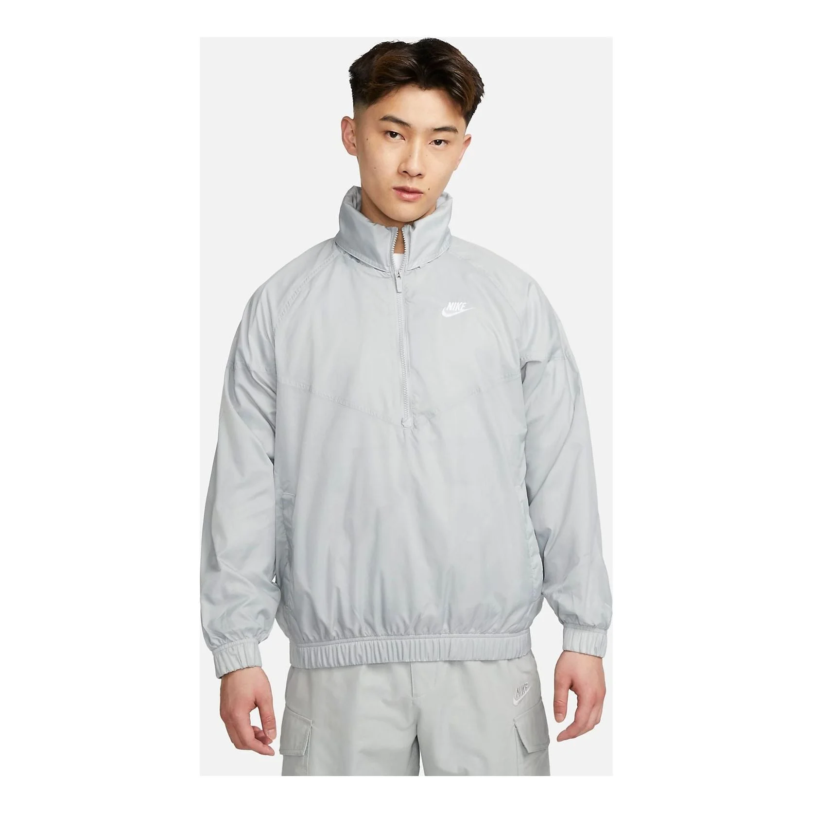 Nike Windrunner 길쌈된 Anorak 재킷 '회색' DQ4911-077 - 1
