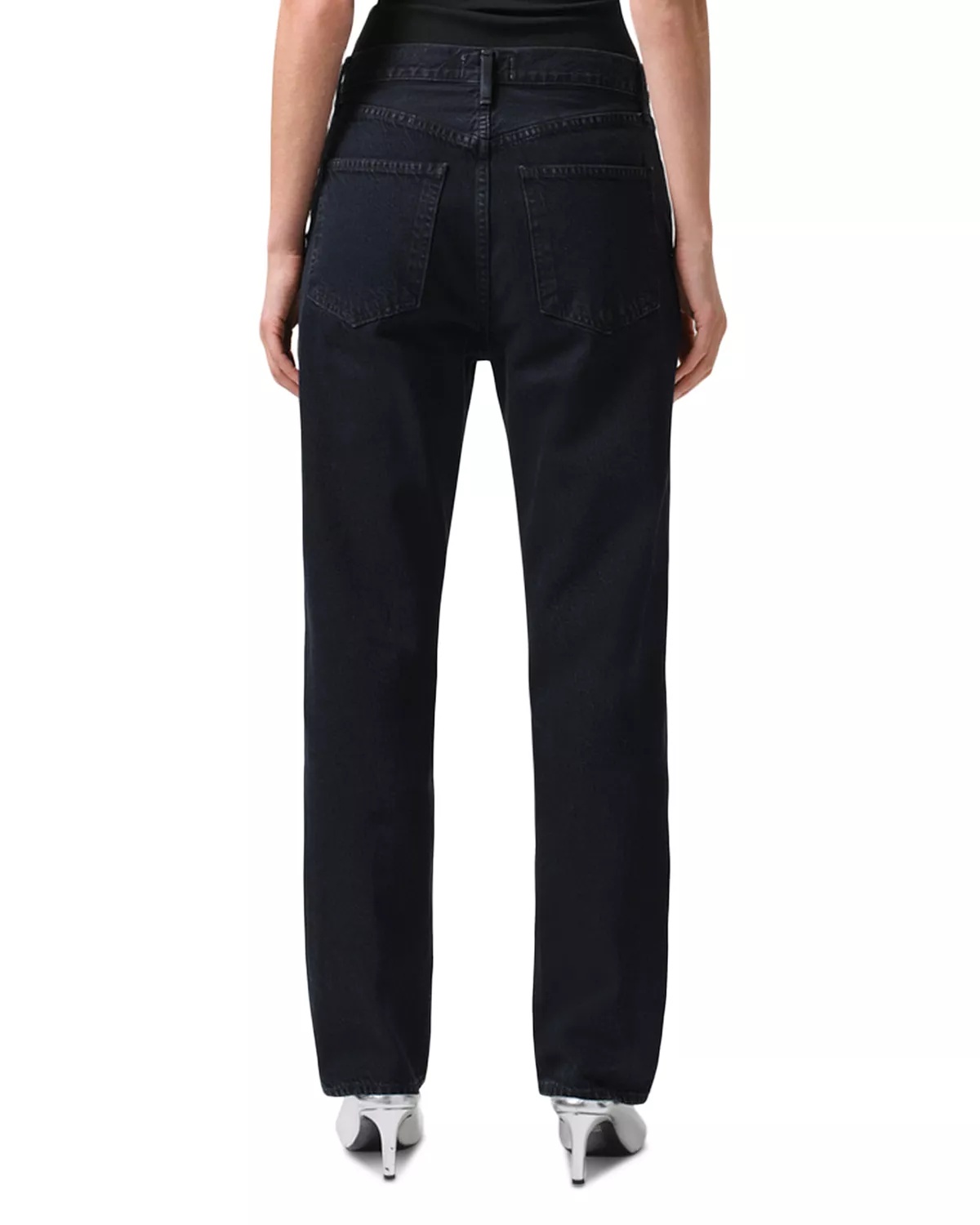 '90s Pinch Waist High Rise Straight Jeans in Crushed - 4