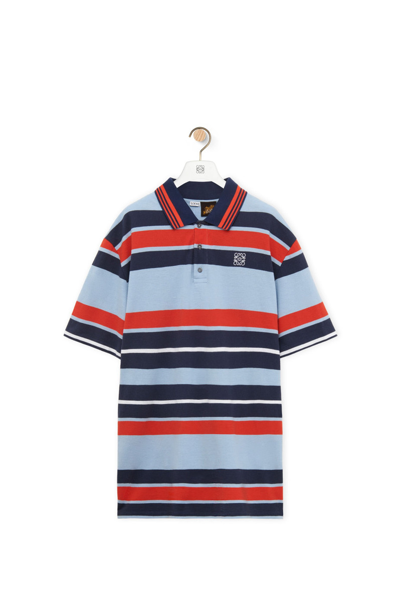 Oversized fit Polo in cotton and linen 1