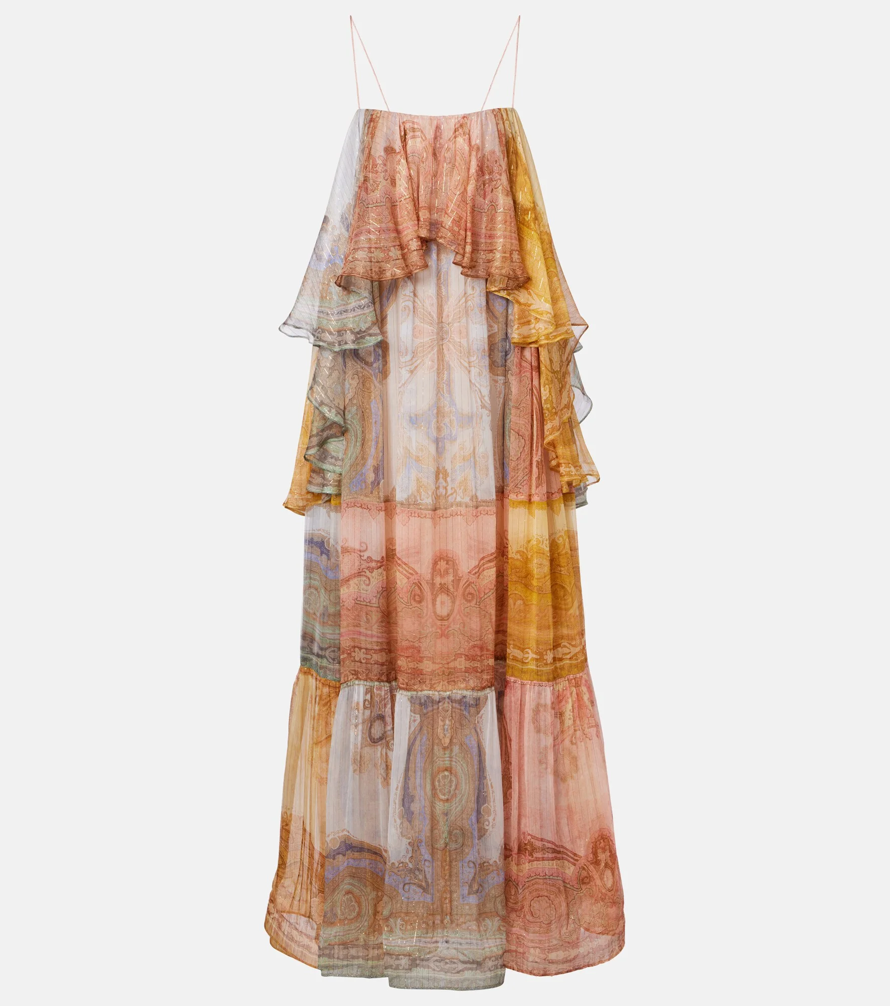 Como printed silk-blend maxi dress - 1