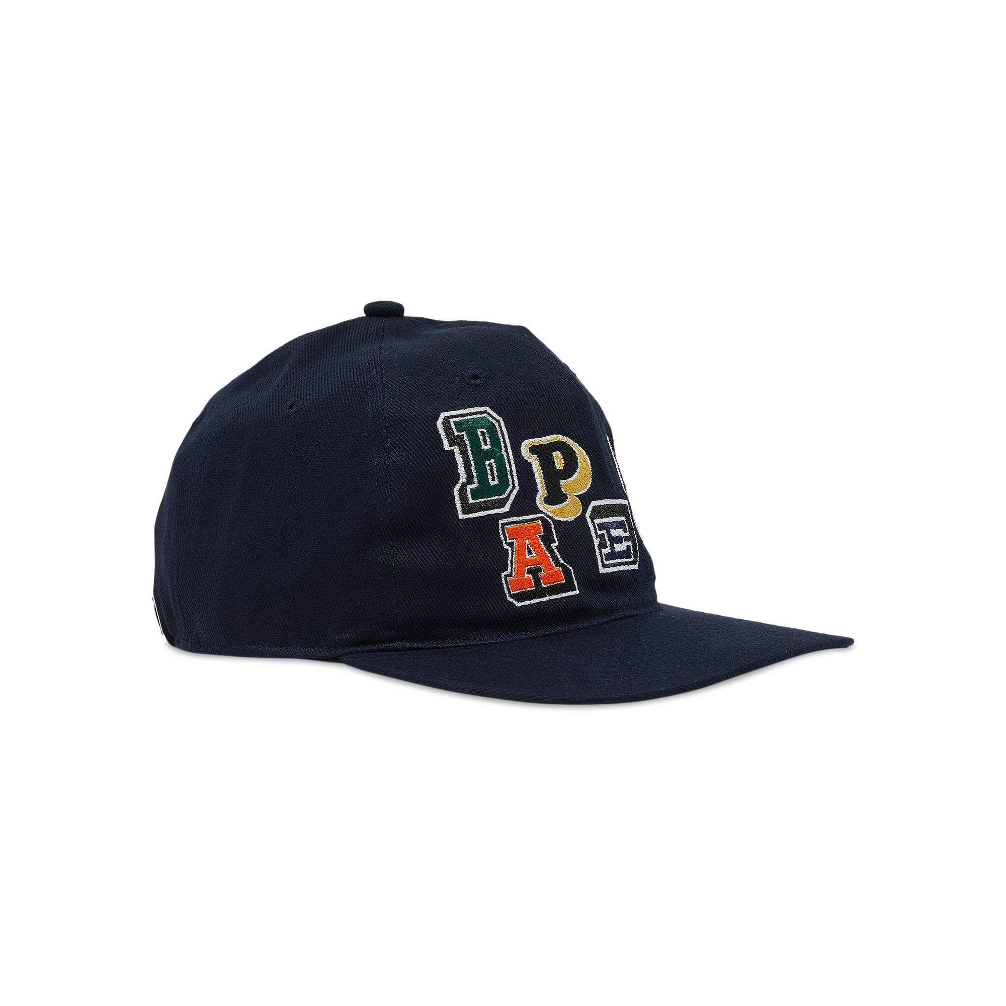 BAPE Multi Fonts Patch Panel Cap 'Navy' - 2