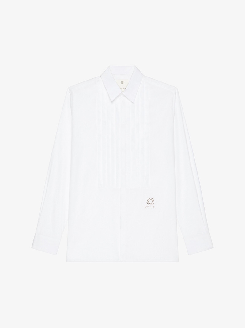 Givenchy SLIM FIT SHIRT IN COTTON AND CRYSTALS WITH PLASTRON outlook