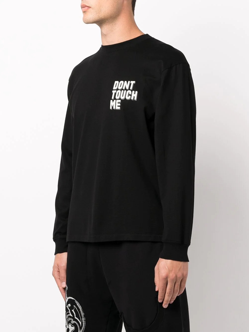 slogan-print long-sleeve T-shirt - 3